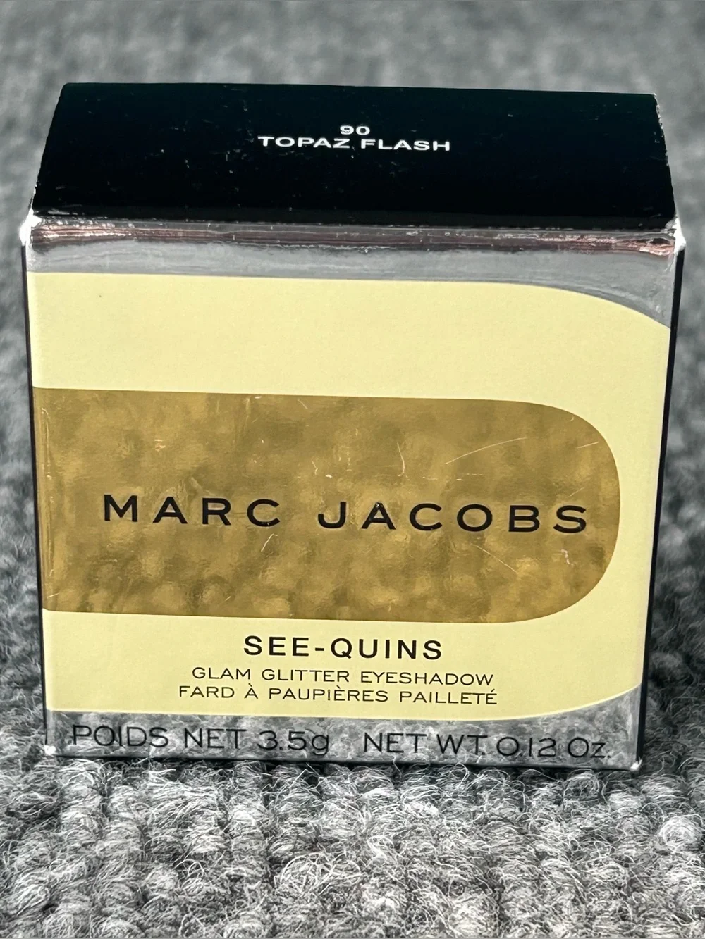 Marc Jacobs See-Quins Glam Glitter Eyeshadow #90 TOPAZ FLASH NIB 3.5g Rare